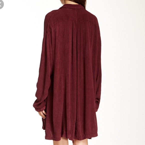 Free People Spin Me Shirt Dress Oversized Tunic - Picture 3 of 8
